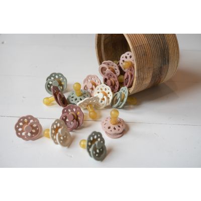 BiBs Boheme Fopspeen - Rond - 2 Stuks - 0-6 Mnd - Blossom/Dusky Lilac 