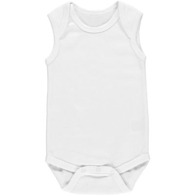 Babylook Romper Zonder Mouw White