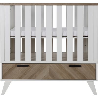 Interbaby Box Met Lade Lancaster  Wit/ Visgraatmotief