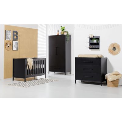 Interbaby Ledikant 70 x 140 - Commode 3 Laden- Hanglegkast 2-deurs Jupiter