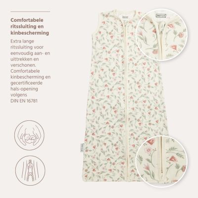 Meyco Slaapzak Ongevoerd Interlock Jersey Flower Multicolour 60 Cm