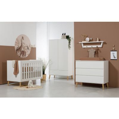 TWF Ledikant 70 x 140 Incl. Juniorzijden - Commode - Hanglegkast Beach Island White