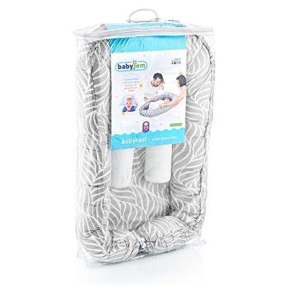 Babyjem Babynest Grijs/Bladeren Patroon