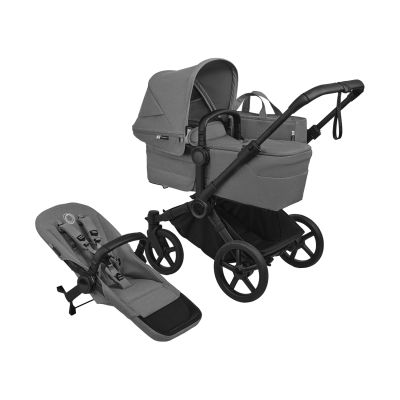 Bugaboo Donkey 6 Duo Essentiële Bundel - Black/Moon Grey
