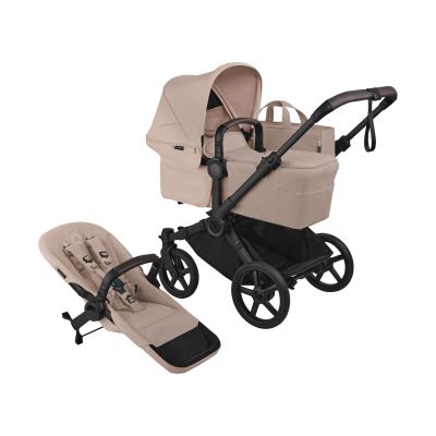 Bugaboo Donkey 6 Double Kinderwagen - Essentiël Bundel - Black/Desert Taupe Bugaboo Donkey 6 Double Kinderwagen - Essentiël Bundel - Black/Desert Taupe