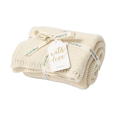 The Little Green Sheep Deken Organic Knitted Cellular