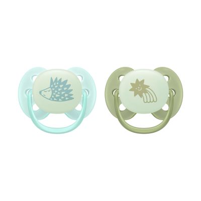 Philips Avent Fopspeen - Ultra Soft Nighttime - 0-6 maanden - 2 stuks - Glow in the Dark