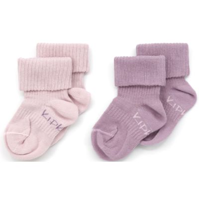 KipKep Blijf-Sokjes - 2-6 Mnd - 2_Pack - Pastel Violet