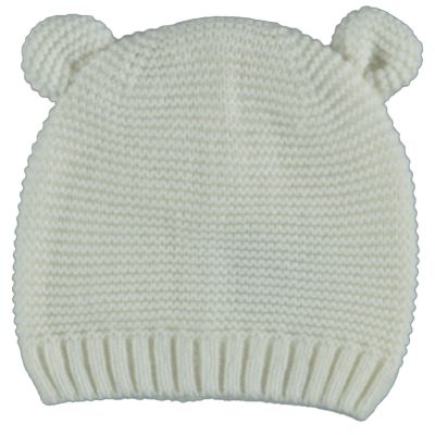 Sarlini Muts Knit Oortjes Offwhite