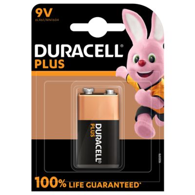 Duracell Plus Alkaline 100% 9V 1 pack (6LR61)