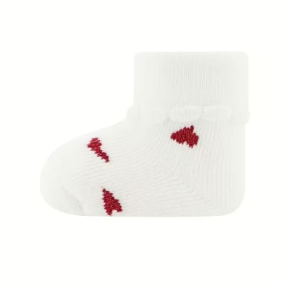 Ewers Babysokken 3-Pack - Hartjes/Streepjes - Rood/Wit