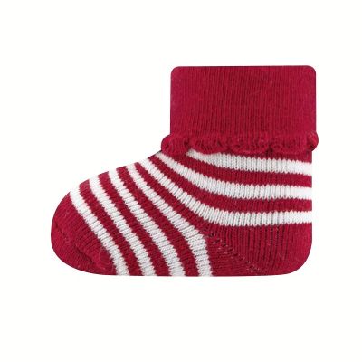 Ewers Babysokken 3-Pack - Hartjes/Streepjes - Rood/Wit