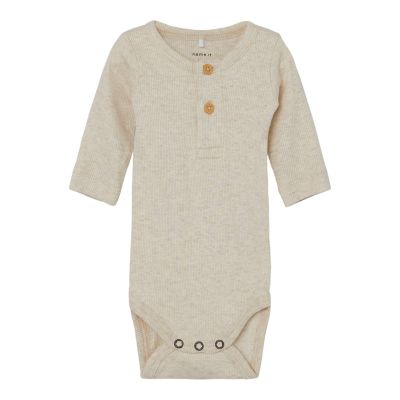 Name It Romper Kab Button Peyote Melange