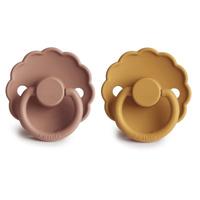 Frigg Fopspeen Daisy Honey Gold/Rose Gold T1 0-6mnd (2 stuks)