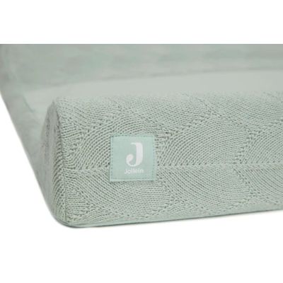 Jollein Aankleedkussenhoes Shell Knit Sea Foam GOTS 50 x 70 cm