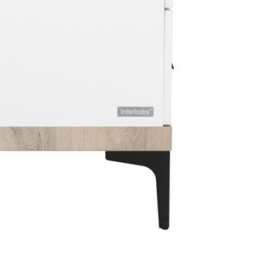 Interbaby Commode 3 Laden Strips Wit