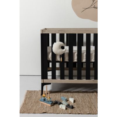 Interbaby Ledikant 60 x 120 Strips Zwart