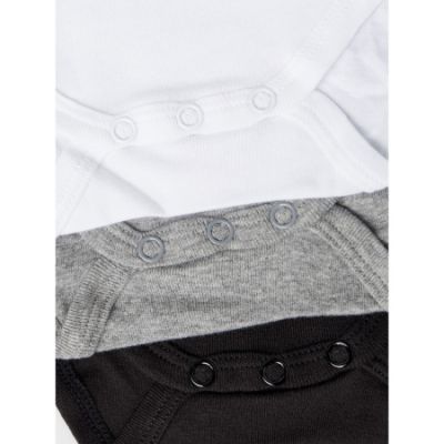 Name It Romper Korte Mouw 3-Pack White Black Grey 

 56