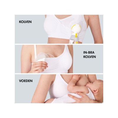 Medela 3-in-1 Borstvoedings- En Kolfbeha Wit Maat XXL