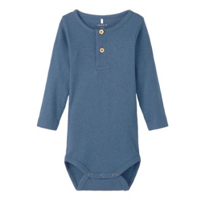 Name It Romper Kab Button Bluefin