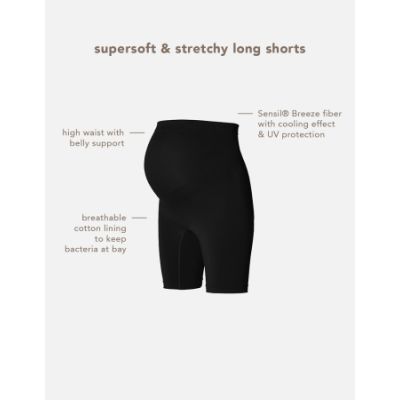 Noppies Seamless Sensil® Shorts Long Niru Black M/L Noppies Seamless Sensil® Shorts Long Niru Black M/L