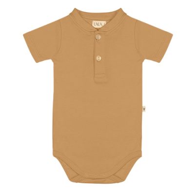UAUA Romper Met Knopen Korte Mouw Mostaza