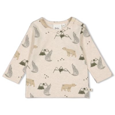 Feetje T-Shirt Print Brave Offwhite Melange