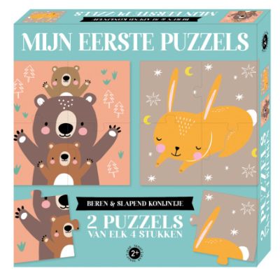Imagebooks My First Puzzle Beren & Slapend Konijntje
