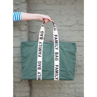 Childhome Family Bag Signature Canvas Groen