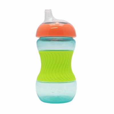 Nuby Beker Mini Easy Grip Met Silicone Huls Green 180ml 4mnd+