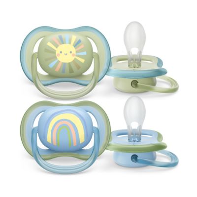 Philips Avent Fopspeen Ultra Air Sun / Rainbow - Green / Blue 0-6mnd (2 stuks) SCF085/58
