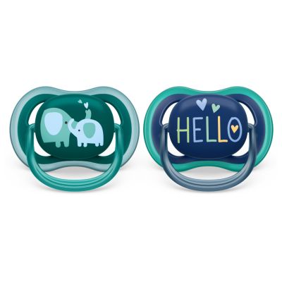 Philips Avent Fopspeen Ultra Air Elephant / Hello 18mnd+ (2 stuks) SCF349/18
