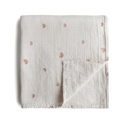 Mushie Swaddle Rainbow 120 x 120 cm