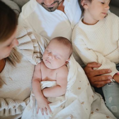 Mushie Swaddle Sparrow 120 x 120 cm