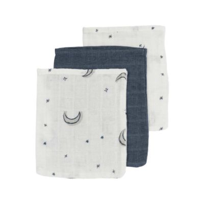 Meyco Washand Hydrofiel Moon Indigo 20 x 17 cm 3-Pack
