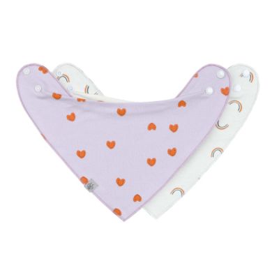 Lässig Bandana Happy Rascals Heart Lavender 2-Pack