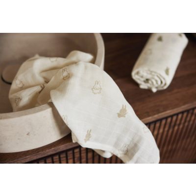 Jollein Multidoek Happy Miffy Olive Green 70 x 70 cm 3-Pack