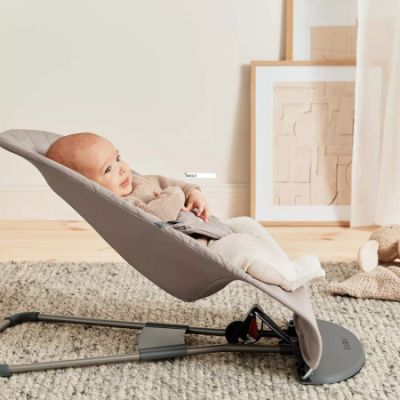 BabyBjörn Bliss Wipstoel - Geweven Klassiek Quilt - Zandgrijs