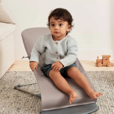 BabyBjörn Bliss Wipstoel - Geweven Klassiek Quilt - Zandgrijs