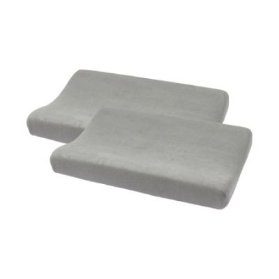 Meyco Aankleedkussenhoes Basic Badstof Grey 50 x 70 cm 2-Pack