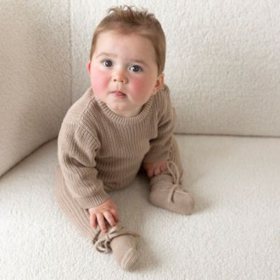 Feetje Sweater Gebreid The Magic is in You Taupe 68