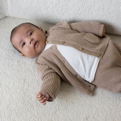 Feetje Mutsje Gebreid The Magic is in You Taupe 3-6 maanden