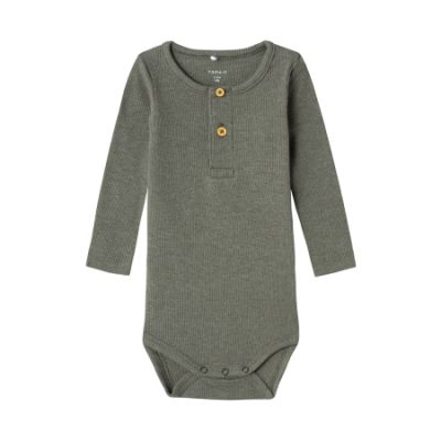 Name It Romper Kab Button Dusty Olive 74