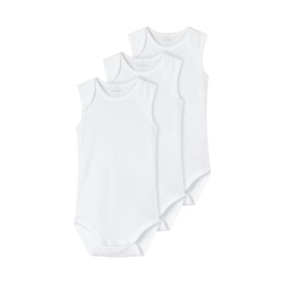 Name It Romper Zonder Mouw 3-Pack Bright White