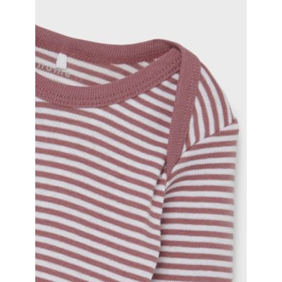 Name It Romper Stripe 2-Pack Mesa Rose 62
