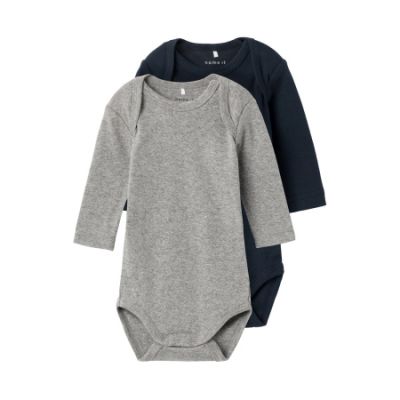 Name It Romper 2-Pack Grey / Dark Sapphire