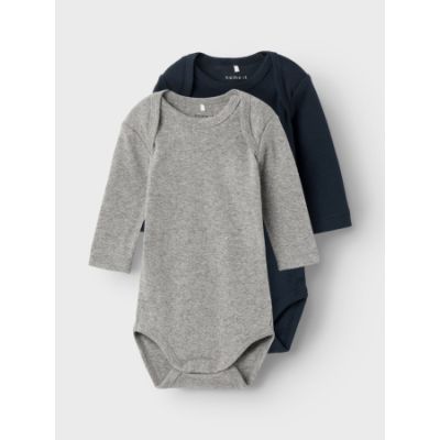 Name It Romper 2-Pack Grey / Dark Sapphire 68
