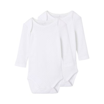 Name It Romper Needledrop 2-Pack Bright White