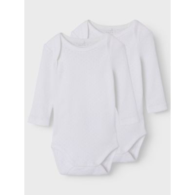 Name It Romper Needledrop 2-Pack Bright White 50