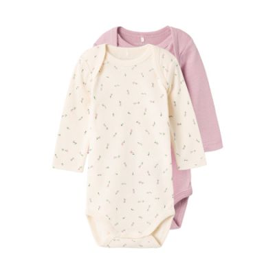 Name It Romper Floral 2-Pack Pink / Buttercream